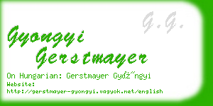 gyongyi gerstmayer business card